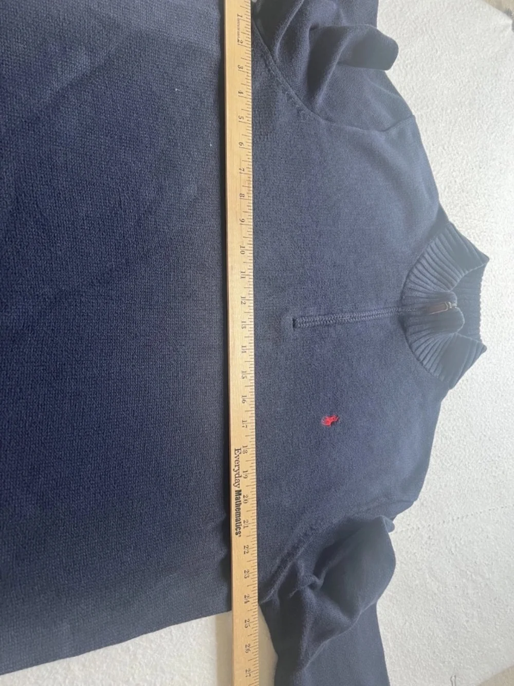 Vinatage Polo Ralph Lauren Mens Blue Quarter Zip Sweater Y2K Size XXL